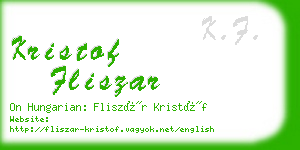 kristof fliszar business card